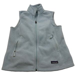 Patagonia Vest Womens Medium Synchilla Full Zip Blue Hiking Fleece Minimalist
